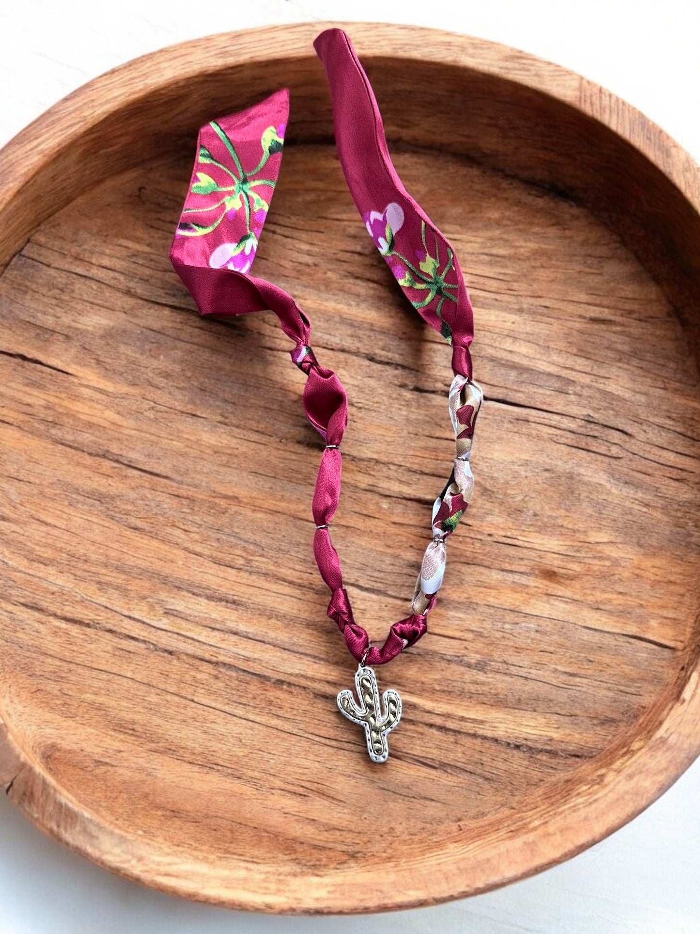 Red Floral with Cactus