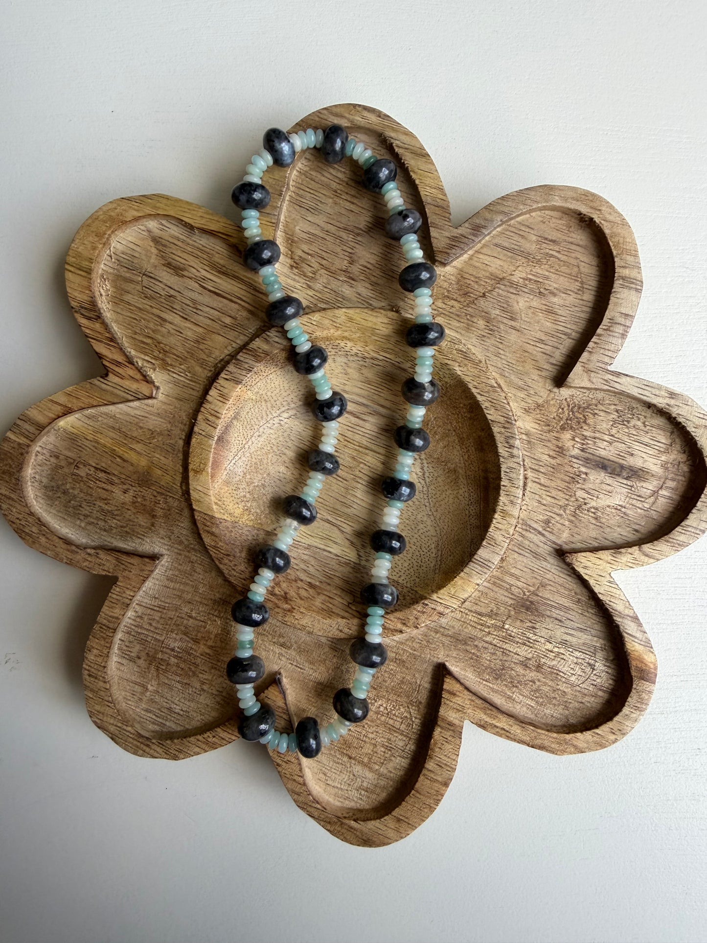 Blue/Grey Beaded