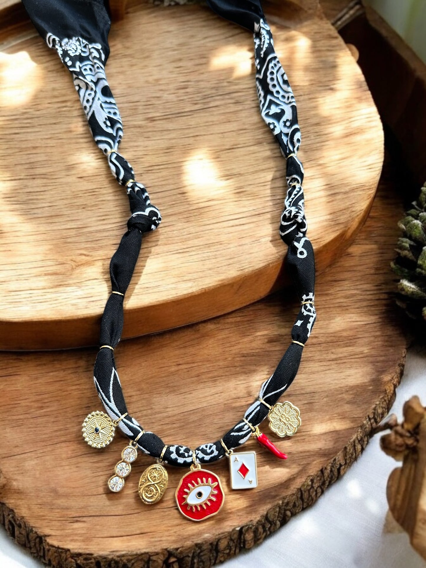 Black with Red Evil Eye