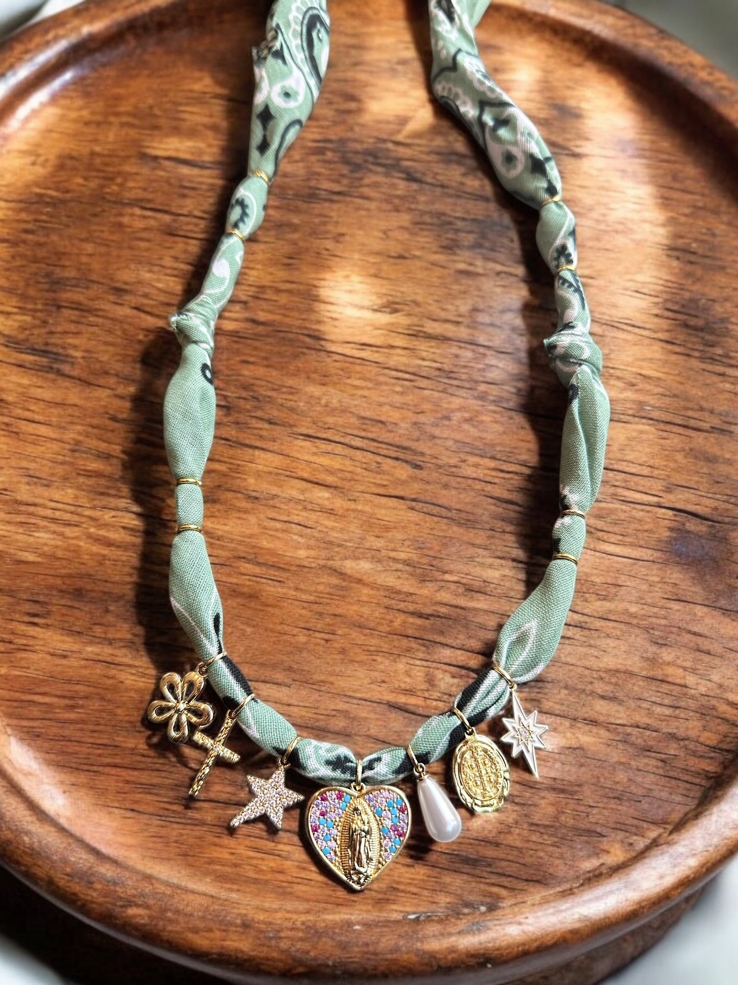 Light Green with Virgin Mary Heart