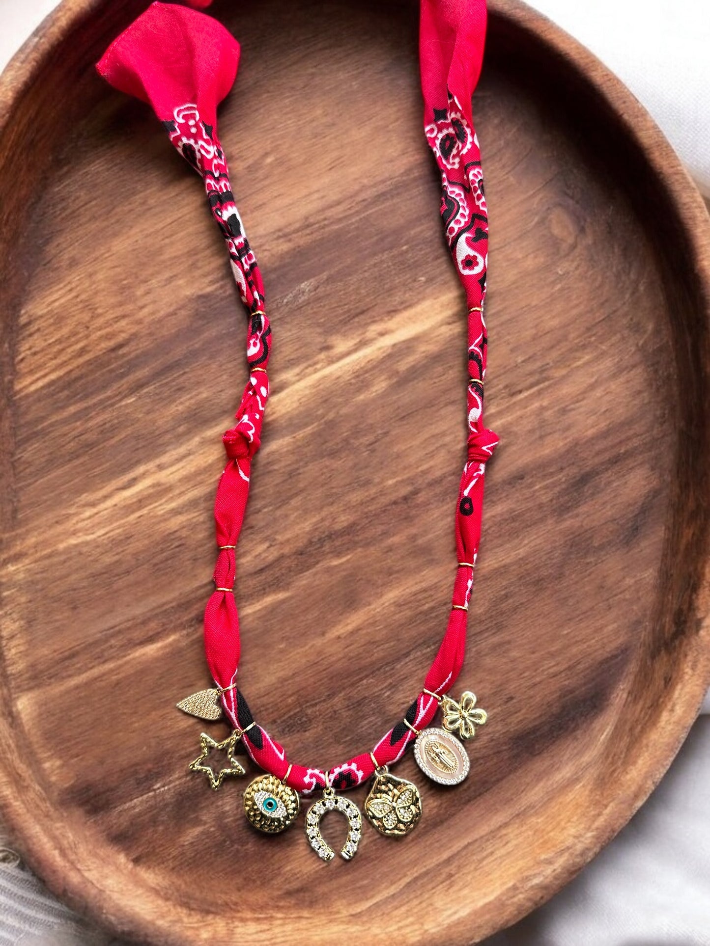 Red with Stone Horseshoe