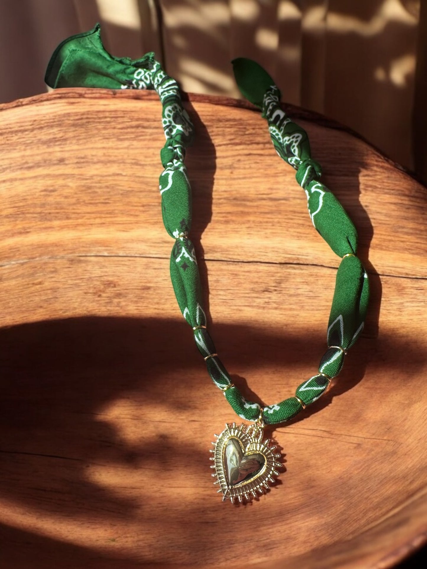 Dark Green with Gold Heart