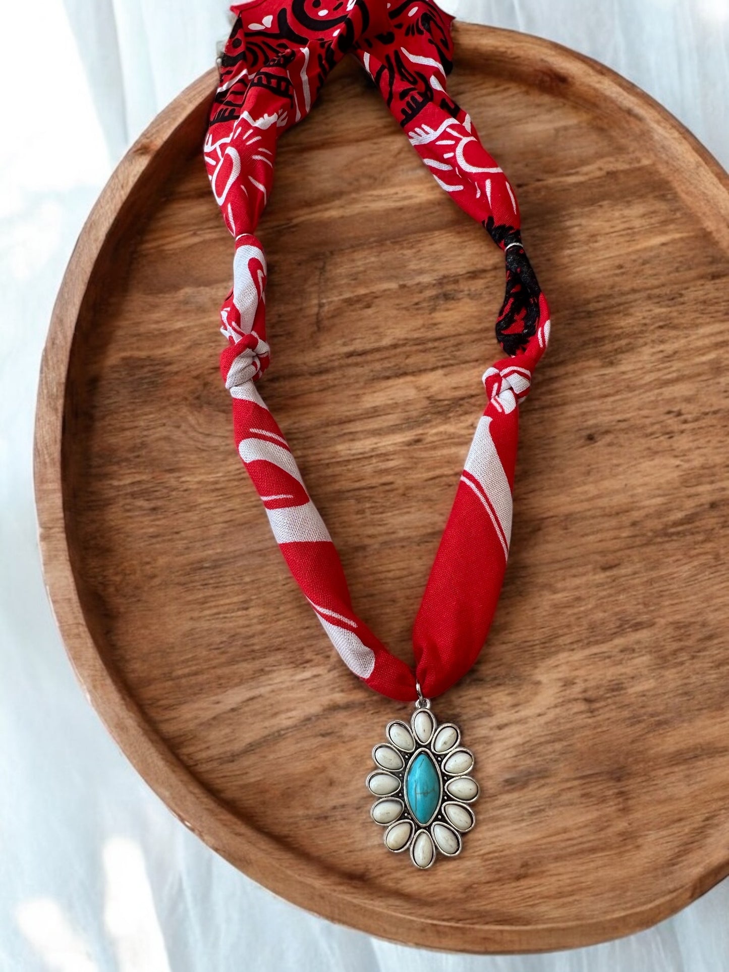 Red with Turquoise Pendant