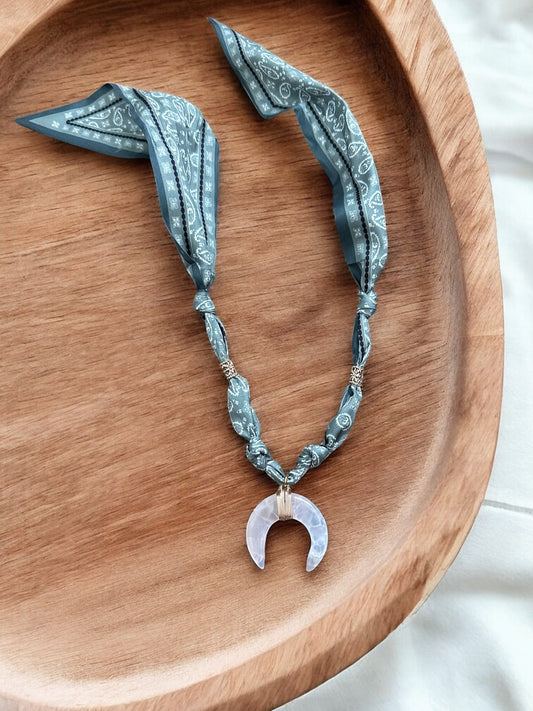 Green Paisley with Stone Crescent