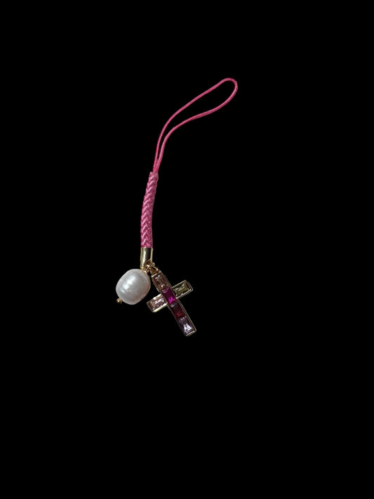 Pinks with Multicolor Cross and Pearl