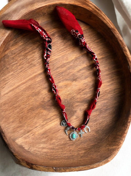 Maroon with Silver and Turquoise