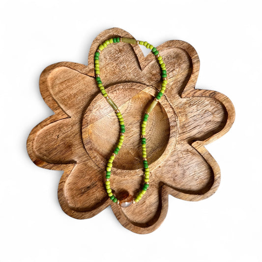 Green with Brown Stone