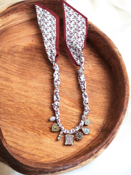 Red and Ivory Floral