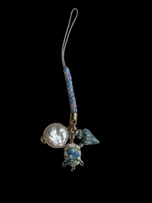 Blue and Purple with Pearl, Turtle and Shell
