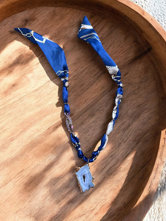 Navy Blue with Geode