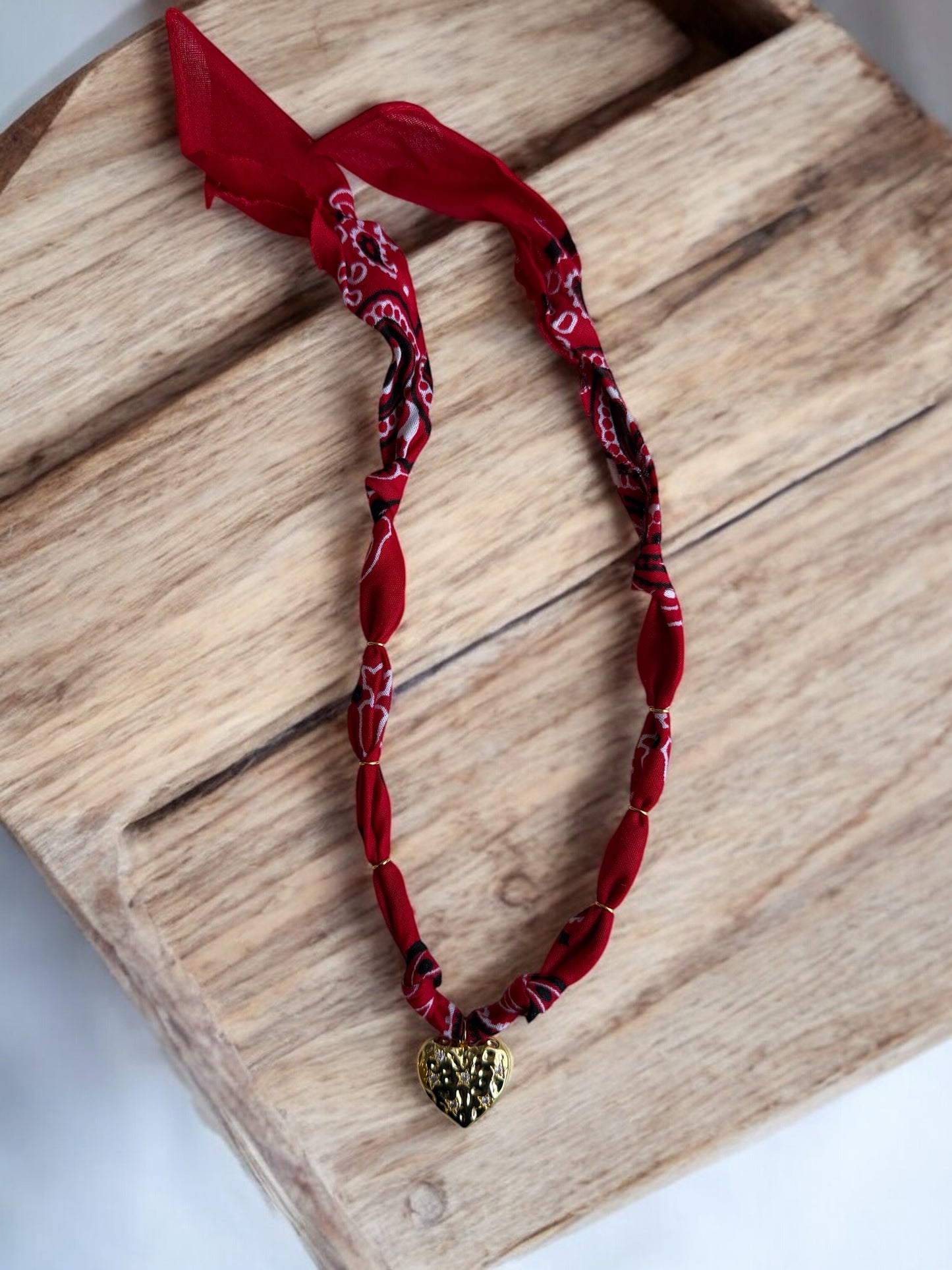 Red Traditional with Heart Charm