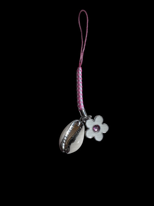 Pink and White with Shell and Flower