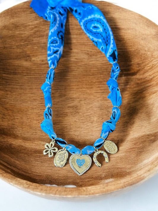 Light Blue with Blue and Gold Heart