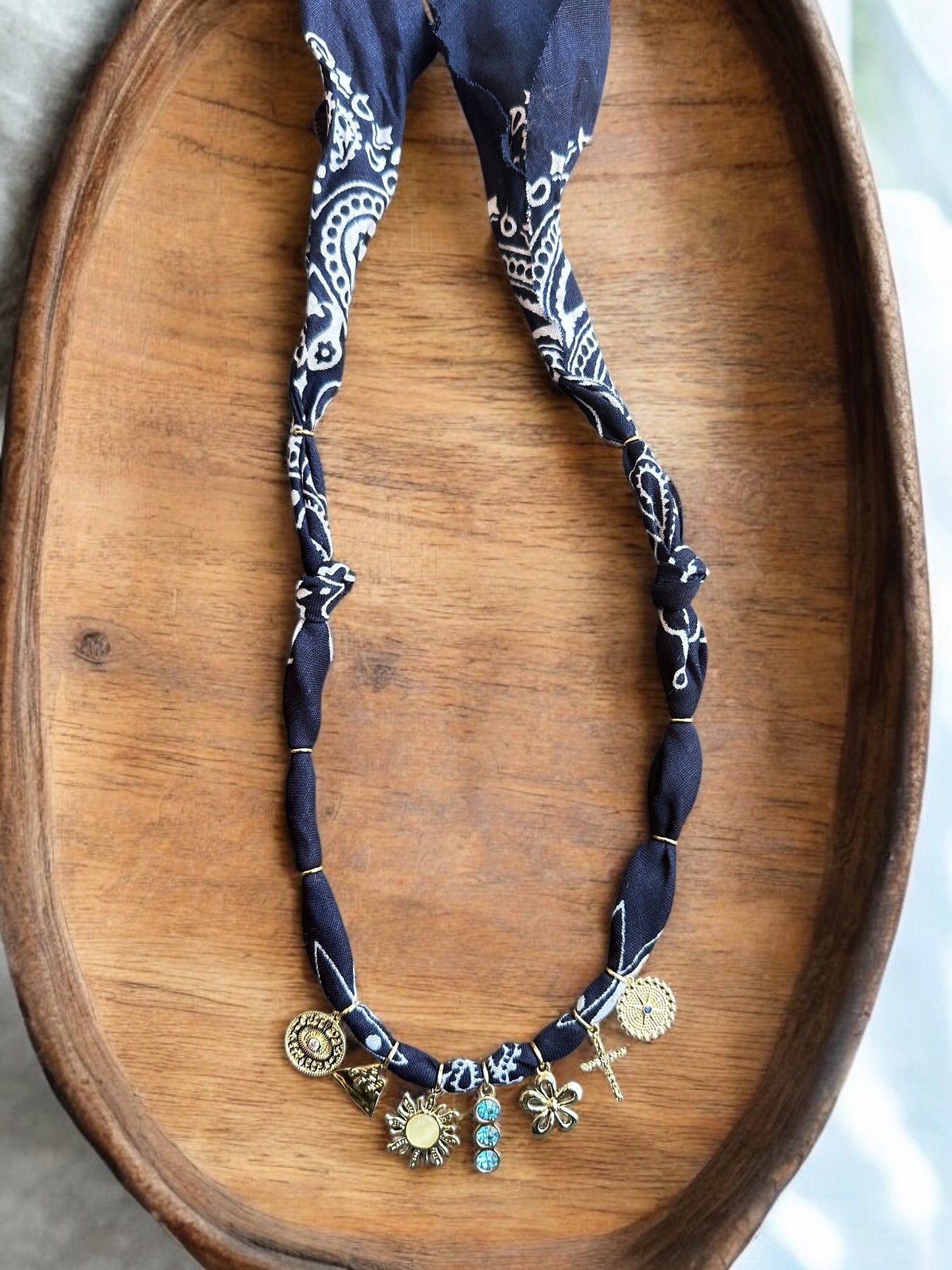 Navy with Blue Stones