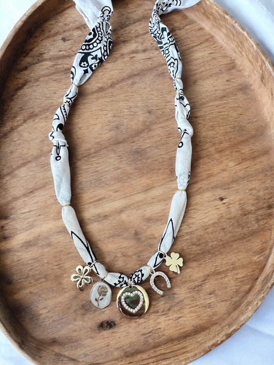 Ivory with Circle Heart Pendant