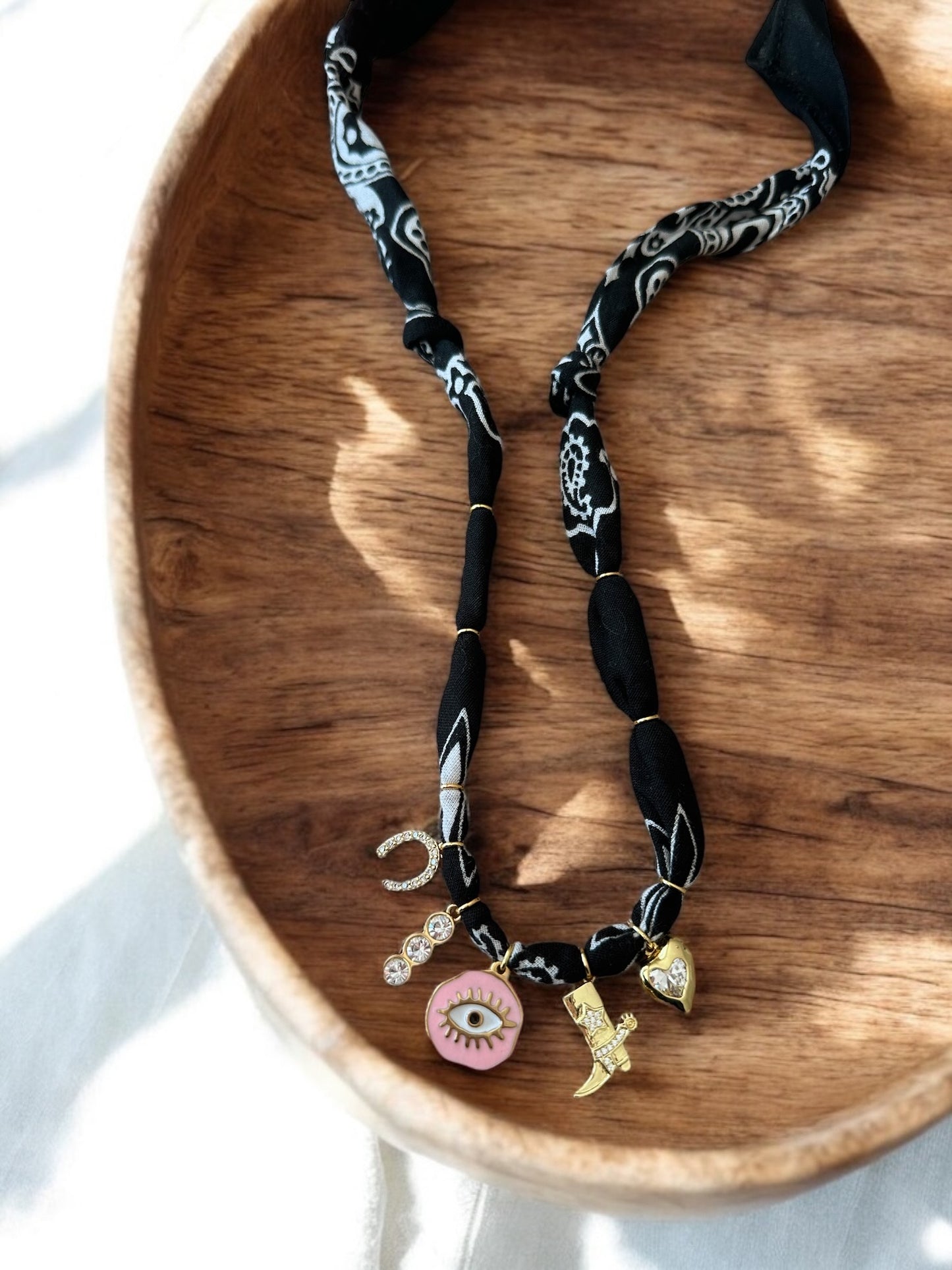 Black with Pink Evil Eye