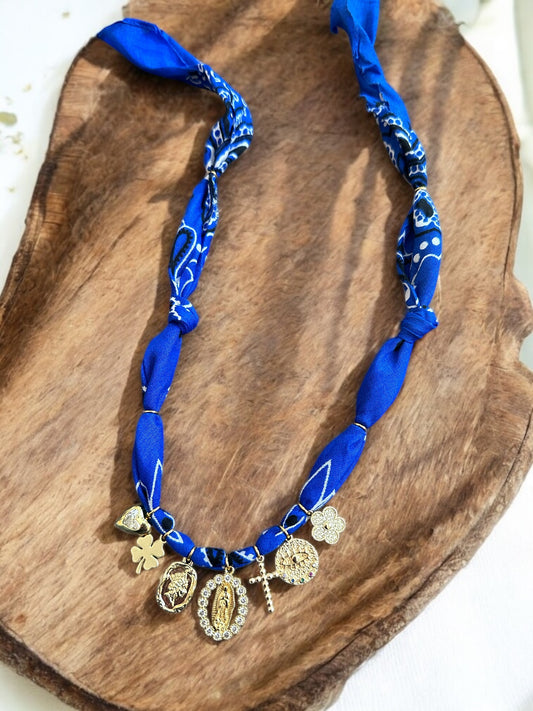 Royal Blue with Virgin Mary