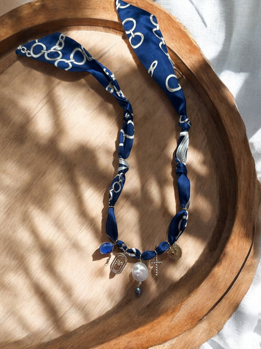 Navy with Double Pearl