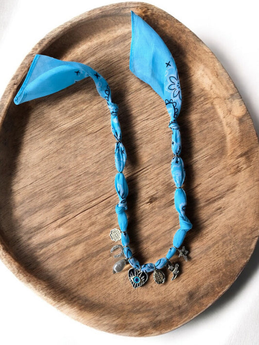 Light Blue with Evil Eye Heart