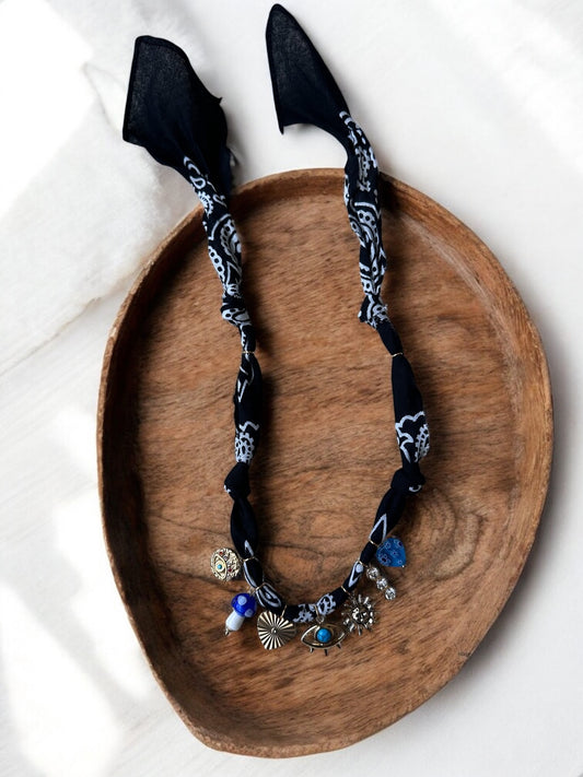 Black with Turquoise Evil Eye