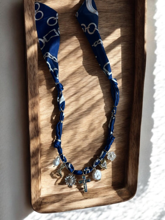 Navy with Abalone Cross